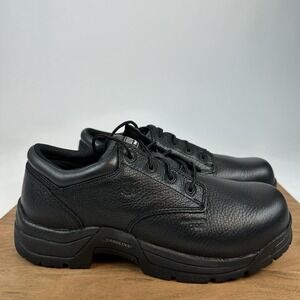 New Mens Carolina CA9538 Black Leather Oxford Composite Toe Shoes Sz 9.5‎ D